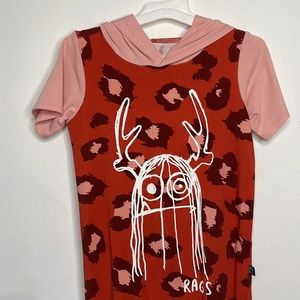 Rags to Raches Short Sleeve Hooded Onesie Romper